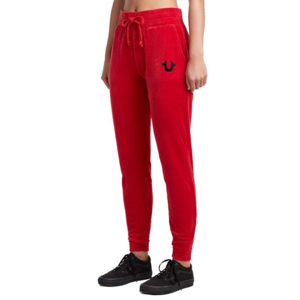 TRUE RELIGION Velour Track Pants Large - Picture 2 of 10